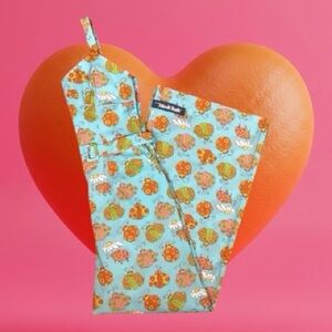 ModCloth NWT Blue Multicolored Ladybug & Floral Print Cotton Jumpsuit Size M